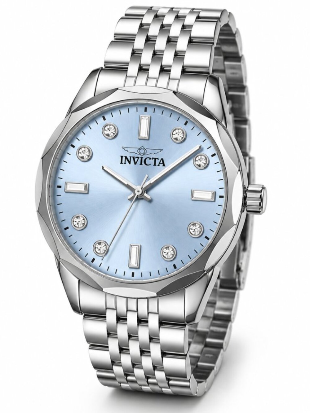 $199 Invicta Celestial Women 33mm Blue Dial Stainless Steel Qrtz Watch 70453 NIB